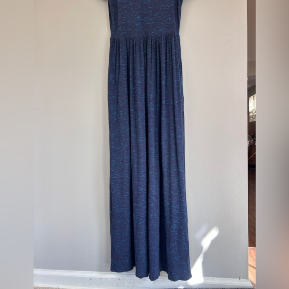 MATILDA JANE Deep Water Navy Scoop Neck Maxi Dress Cottage Modest Comfort Size L - Picture 9 of 15